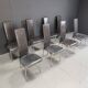 8 chaises de salle à manger de Giancarlo Vegni pour Fasem, années 1980