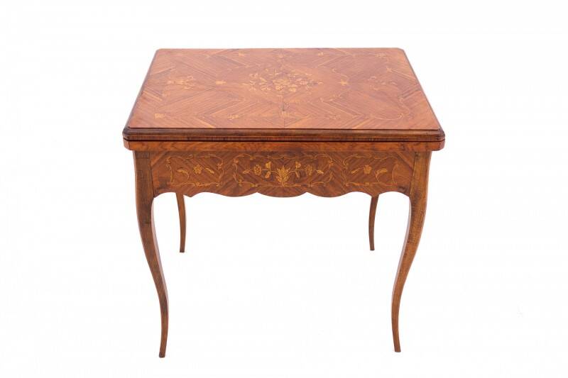 Inlaid card table, France, circa 1860. Empire