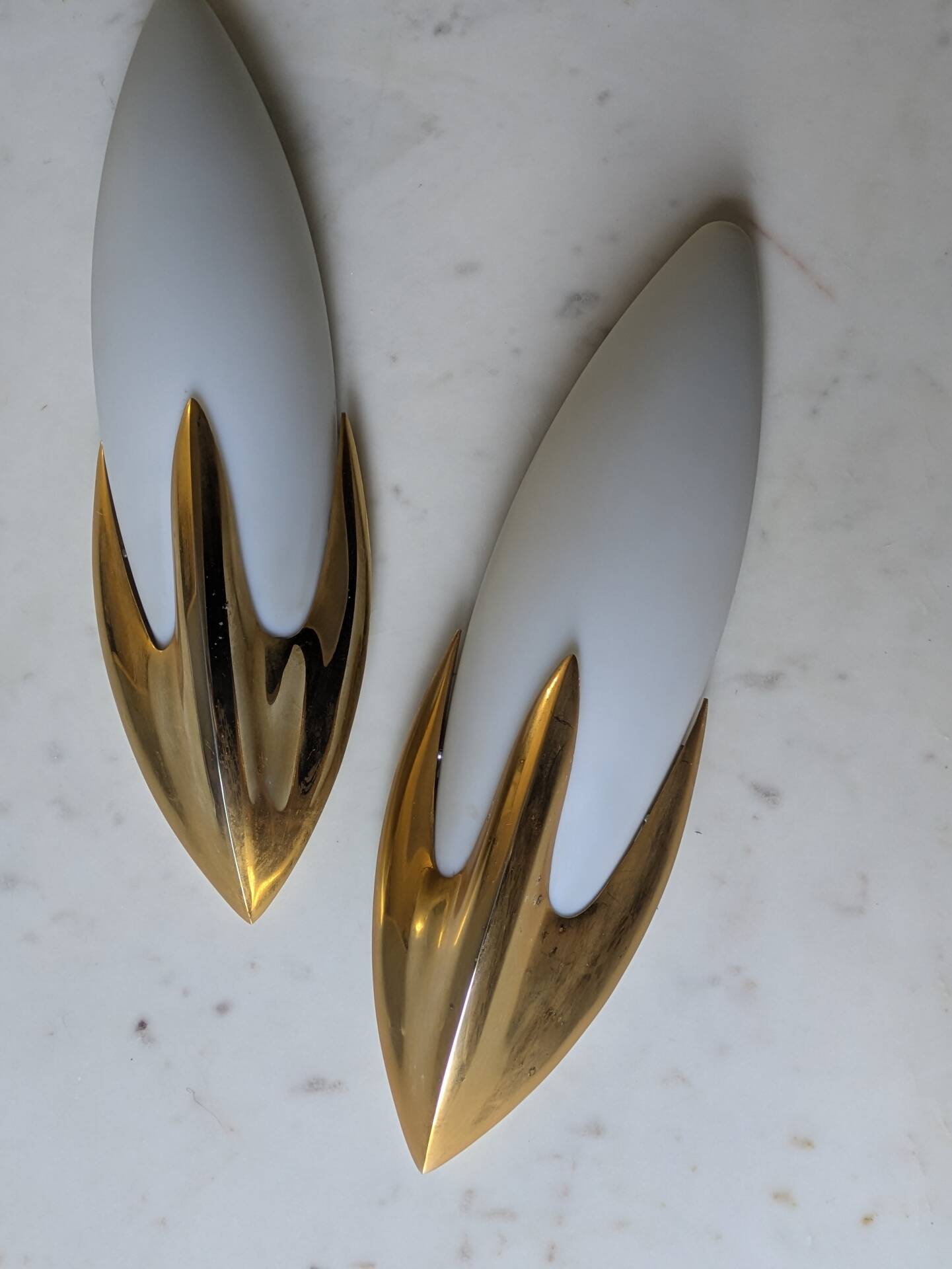 Paire d' appliques Space Age 70'