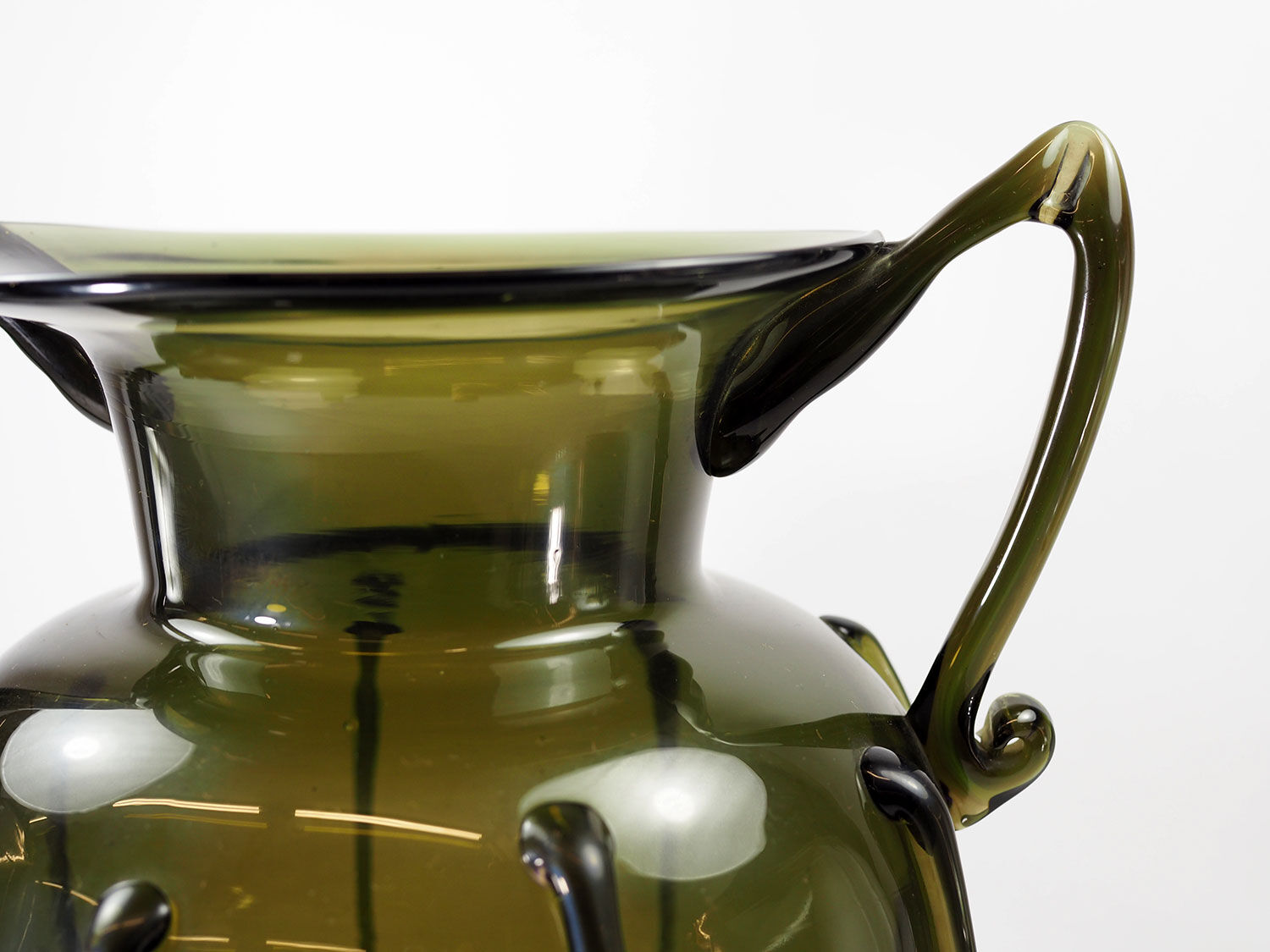 Art deco glass vase by Vittorio Zecchin for Cappellin Venini, 1920s