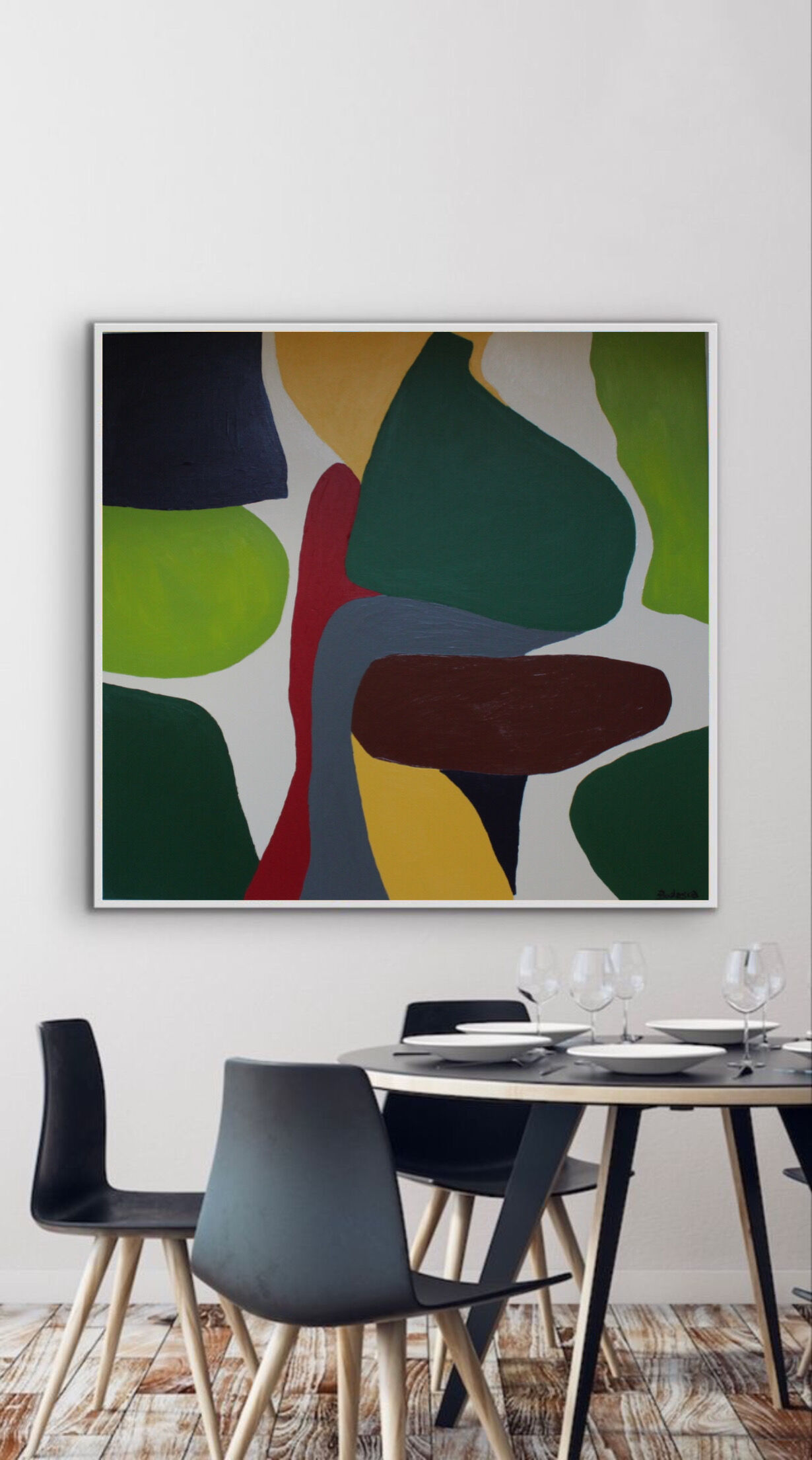 Green paint square format