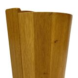 Vintage umbrella holder in oak basket storage design of the 1960s minimalist design