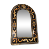 Oriental metal and bone mirror
