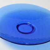 Mid-Century Murano Glass Plate: Cobalt Blue Guido Ferro Centerpiece