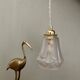 Vintage art deco tulip pendant light in frosted glass