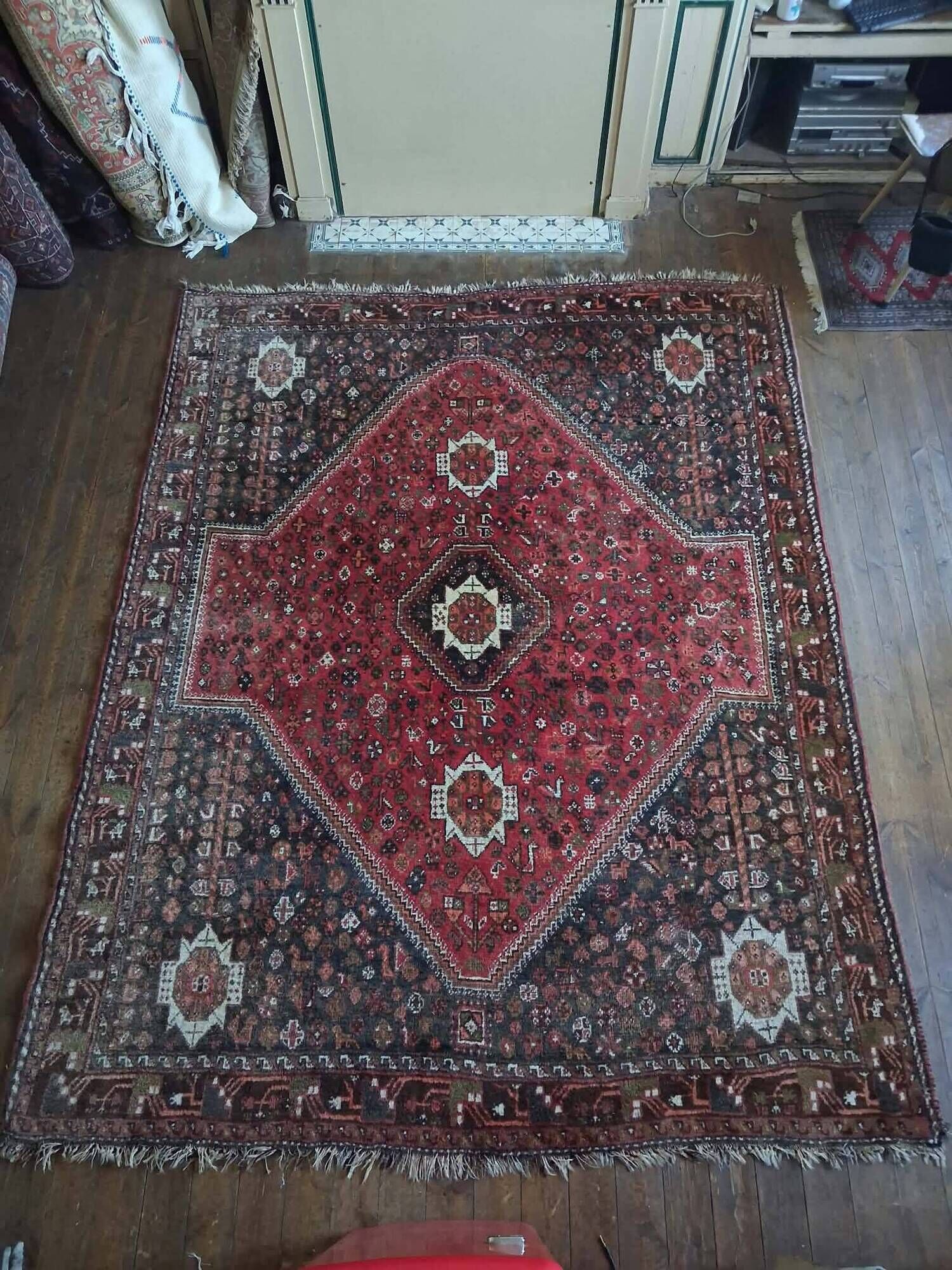 Handmade Qashqai Persian rug 296x230cm