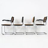 Set of 4 Dining Chairs Style B32 by Marcel Breuer