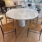 Eros Table in White Marble by Angelo Mangiarotti for Skipper, 1990s