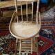 High wooden chair
