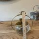 Vintage glass & gilded brass sweet jar / bonbonnière – Rose decor
