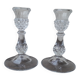 Pair of crystal candlesticks