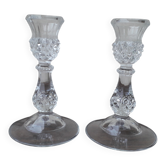 Pair of crystal candlesticks