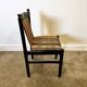 Set of 6 black lacquered chairs with the original 1970s fabric.