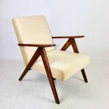 Vintage B-310 VAR armchair in light brown beige velvet - 2 pieces available
