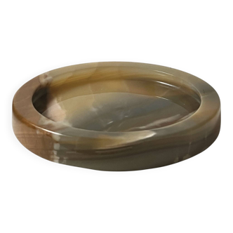 Large hand-carved onyx trinket tray/ashtray