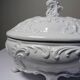 Vintage Baroque style white Italian earthenware candy dish