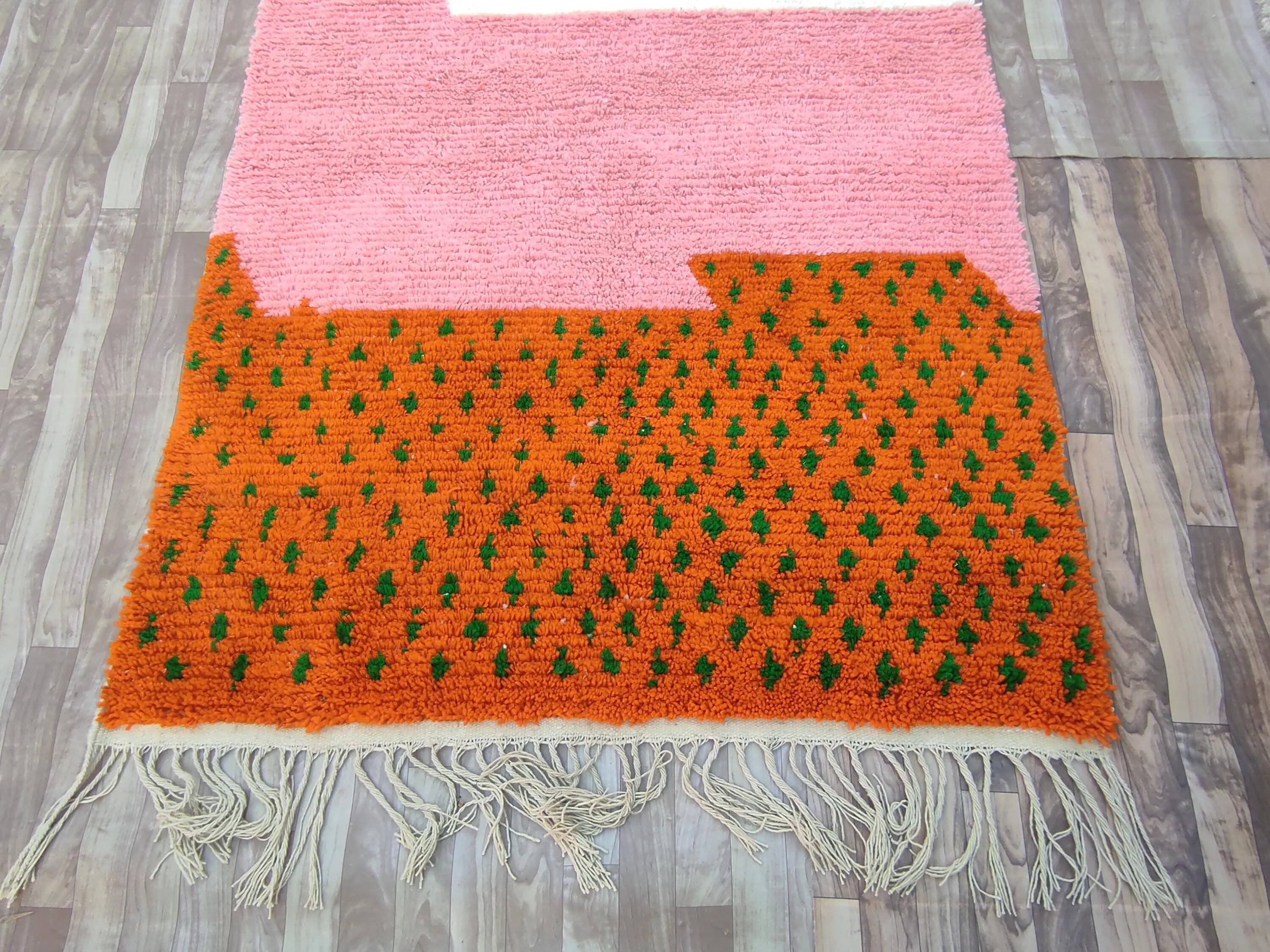 Handmade Berber rug in pure wool 3x2 m