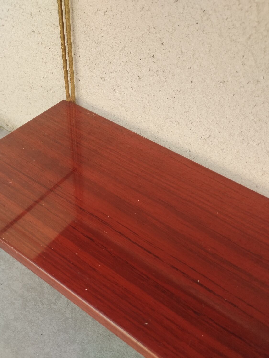 Vintage metal string shelves