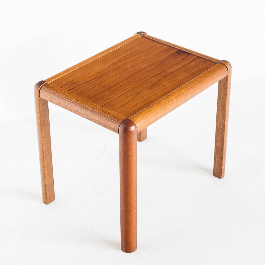 Small vintage teak side table. France, 1960s