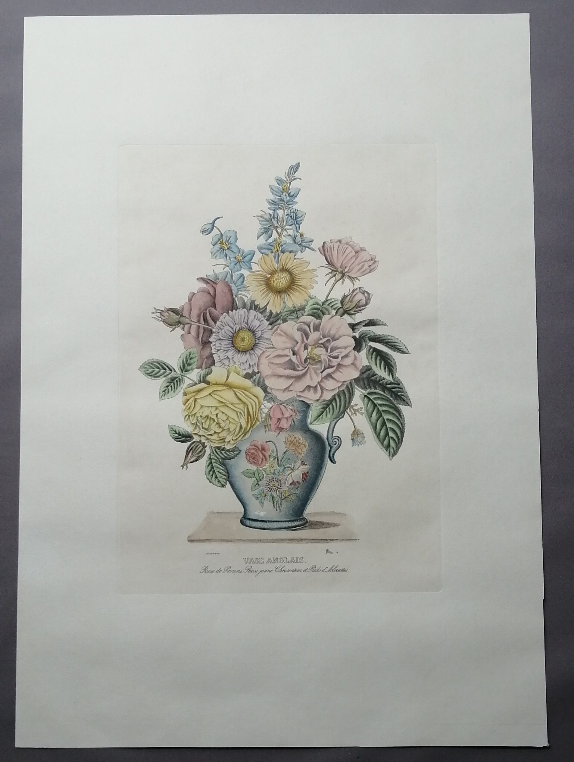 Lithograph by prévost english vase