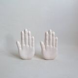 Ceramic hand bookends
