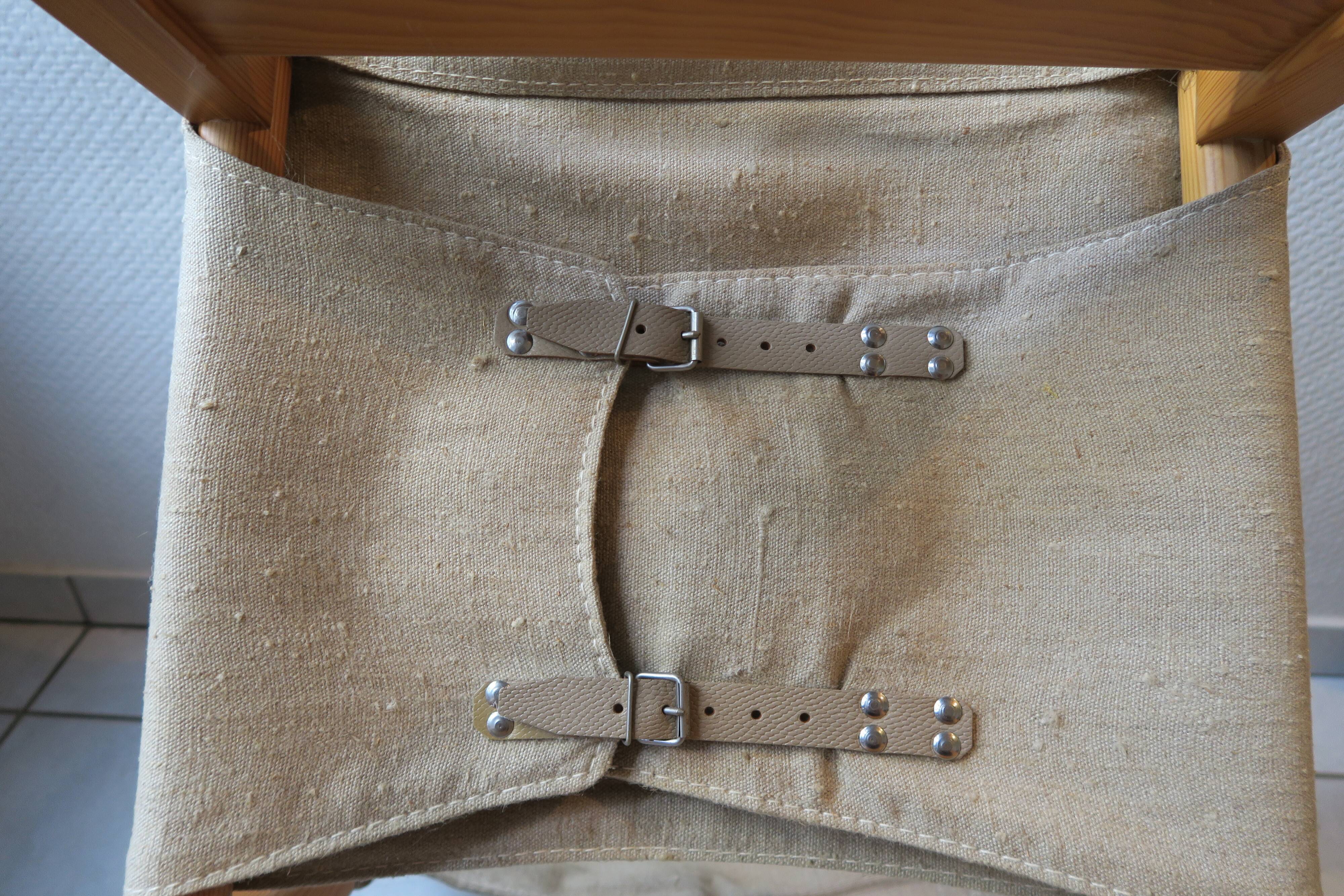 Safari chair by karin möbring. pine and canvas, 70s