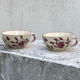Deux tasses motif fleurs