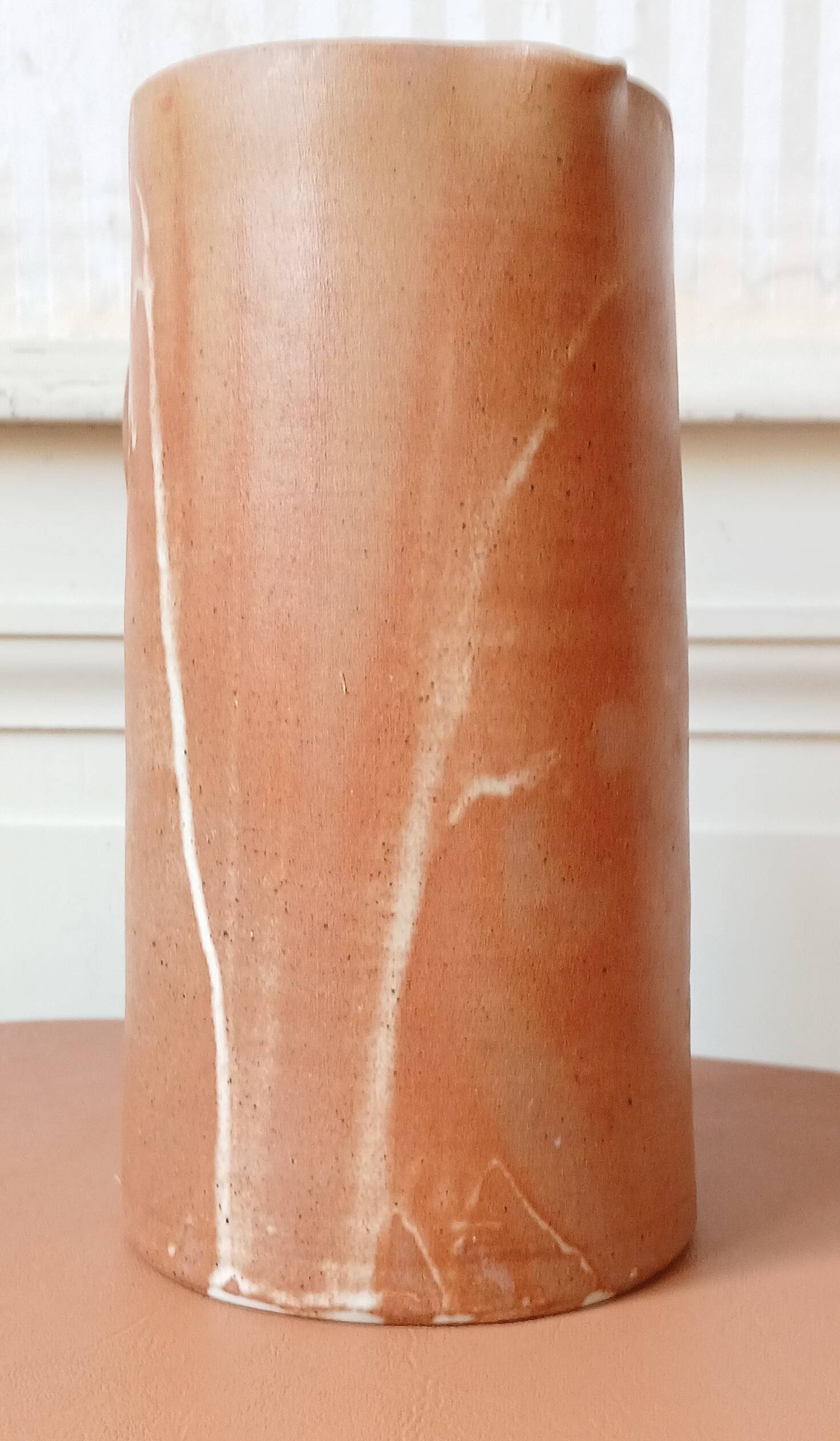 Large stoneware jug with pyrite and white glazes