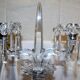 Pair of girandoles chandeliers to pendants