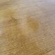 1950s round tripod oak coffee table