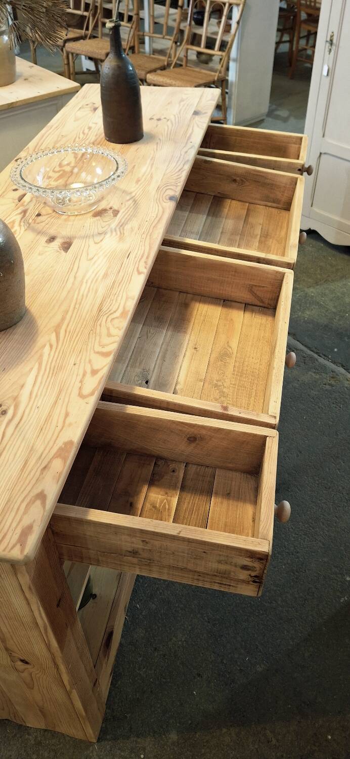 Open buffet in fir wood