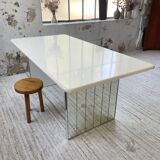 80s lacquered desk and mirror