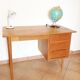Scandinavian-style verni chene desk / vintage 60s