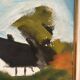 Original Swedish Oil on Panel – “Landscape with Farm” by Louis Zelig – Signed – Vintage & Framed – 78 × 39 cm (30.7" × 15.4")
