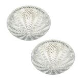 Pair of Geometric Glass Ceiling Lights from Limburg, Germany, 1970s