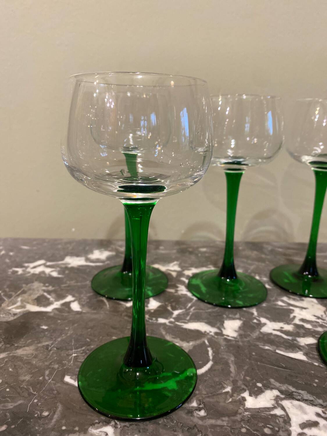Green stemmed glass