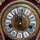 Boudoir clock on Louis XIV style console.