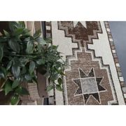 1970s Vintage Turkish Oushak Diamond Wool Runner 97x323