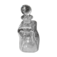 Antique engraved pinched crystal decanter