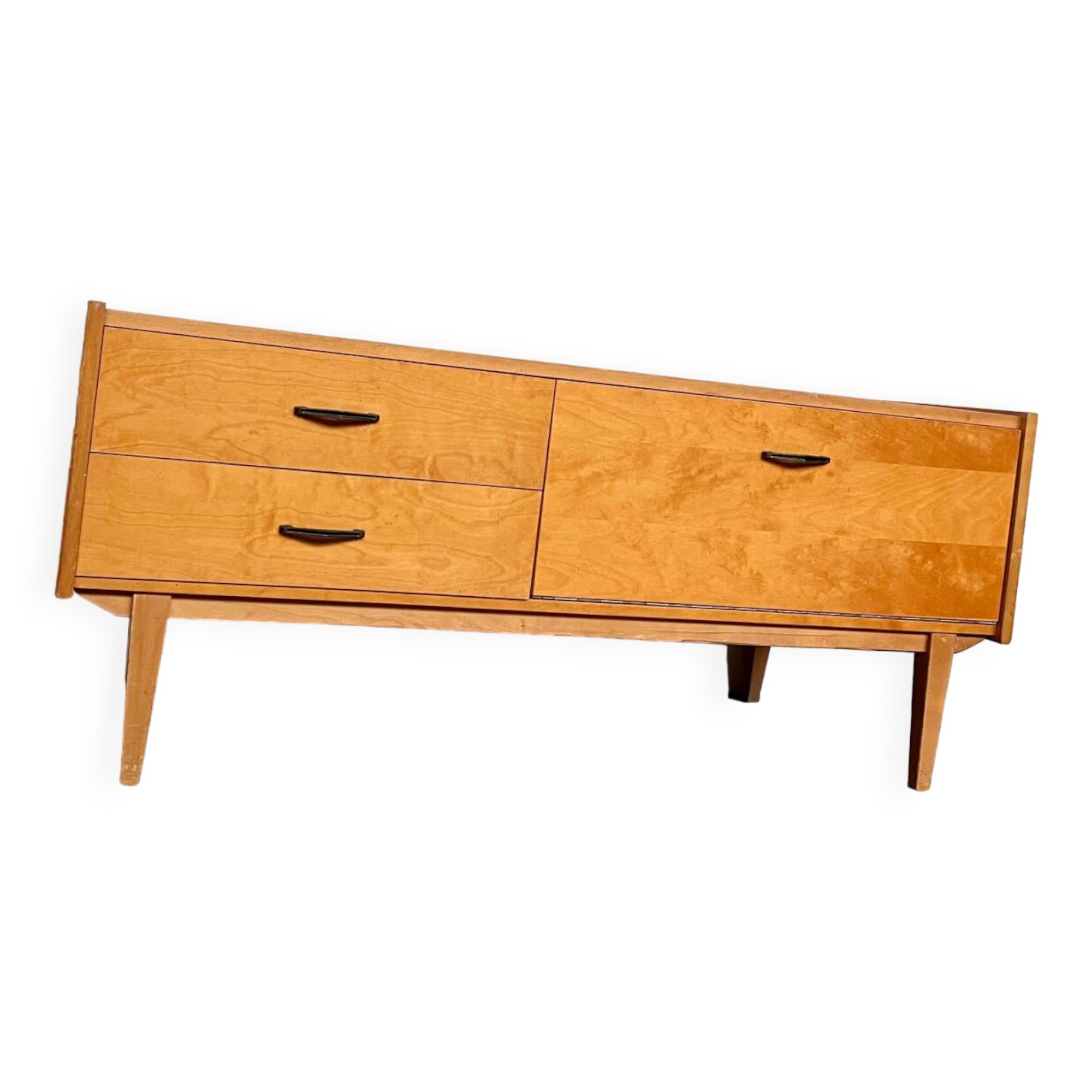 Vintage hi-fi TV cabinet with compass legs