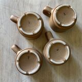 Tasses à café en grès vintage