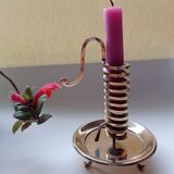Golden brass candlestick from the 70's