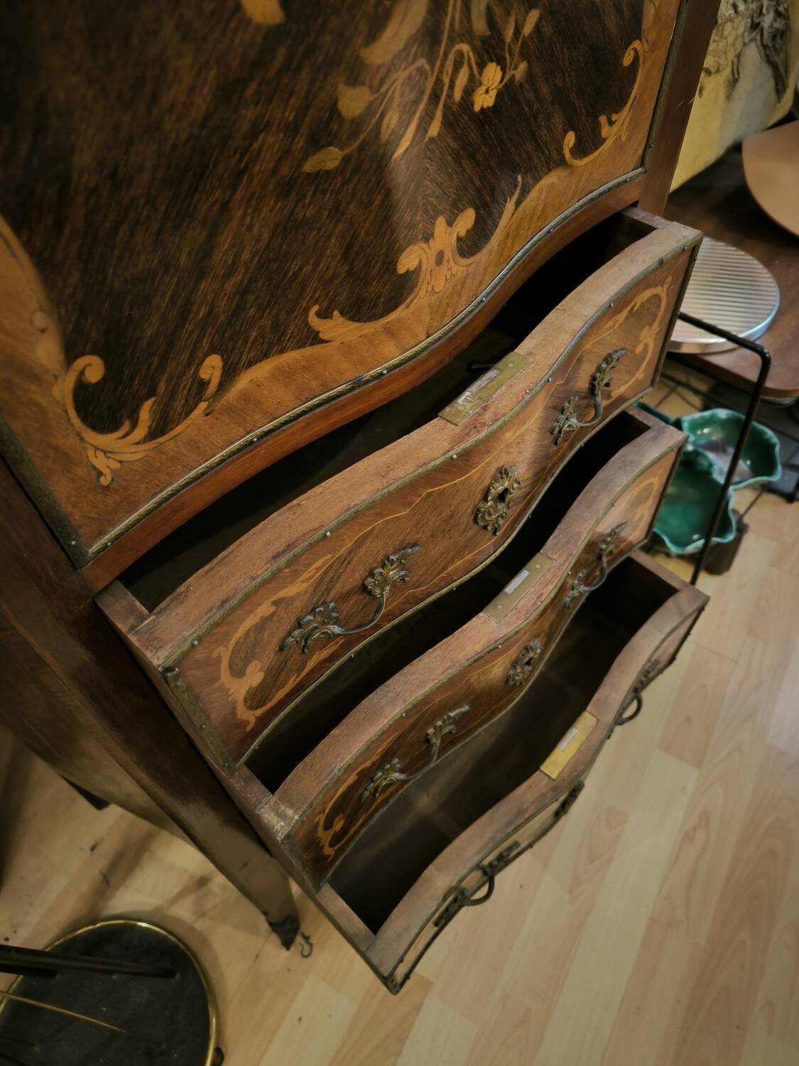 Small marquetry lady's writing desk, circa 1870