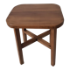 Antique waxed wood stool, side table, vintage seat, farmhouse stool