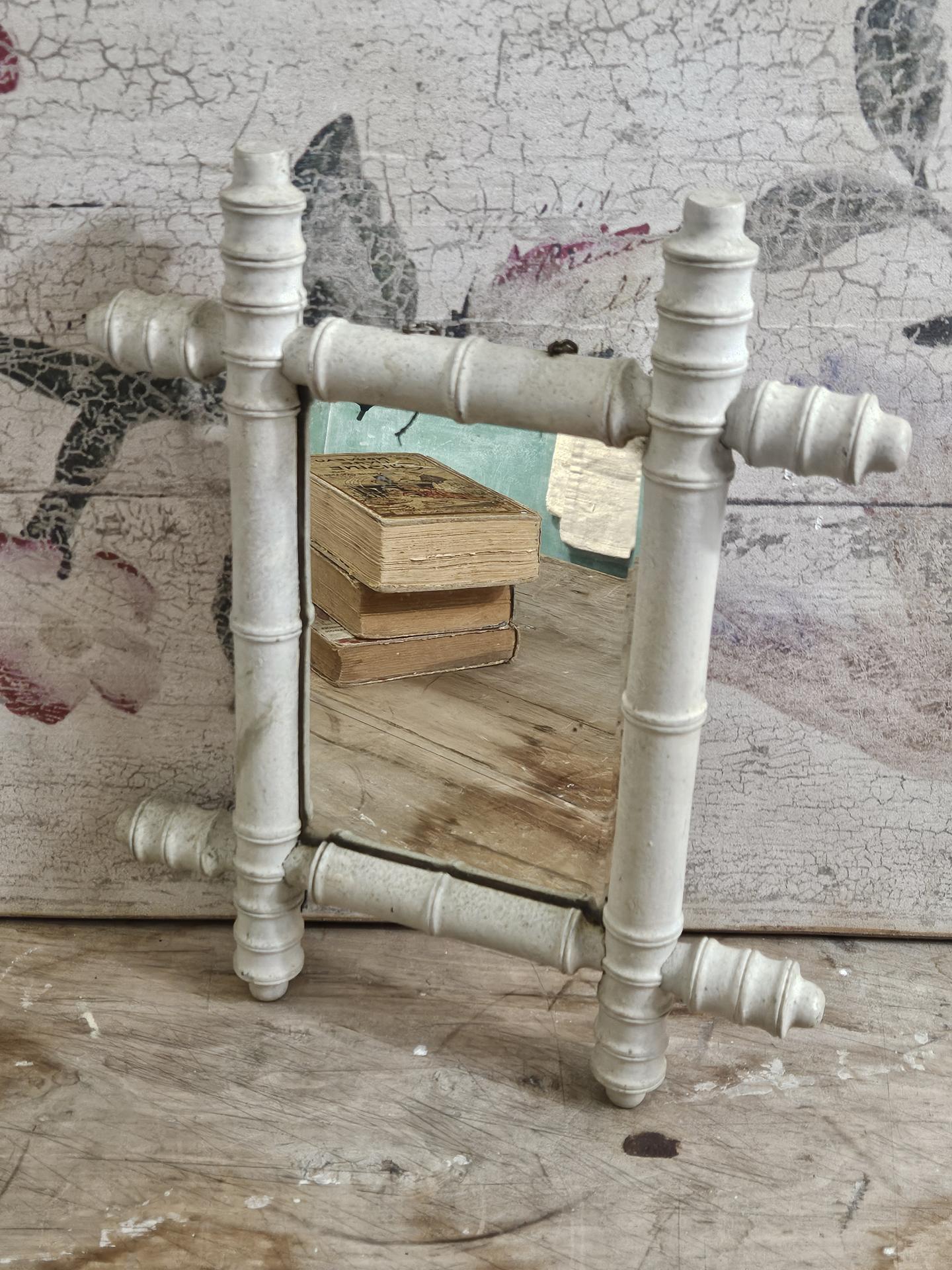 Antique mirror - Shabby bamboo mirror