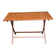 Foldable garden table in solid wood, signed 125x80cm.