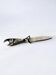 Fish letter opener, abalone shell & alpaca, Mexico, 1980s