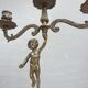 "Il mio bel foco" pair of candlesticks XIXth cherubs 3 torchieres