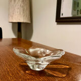 Crystal trinket tray signed Daum France