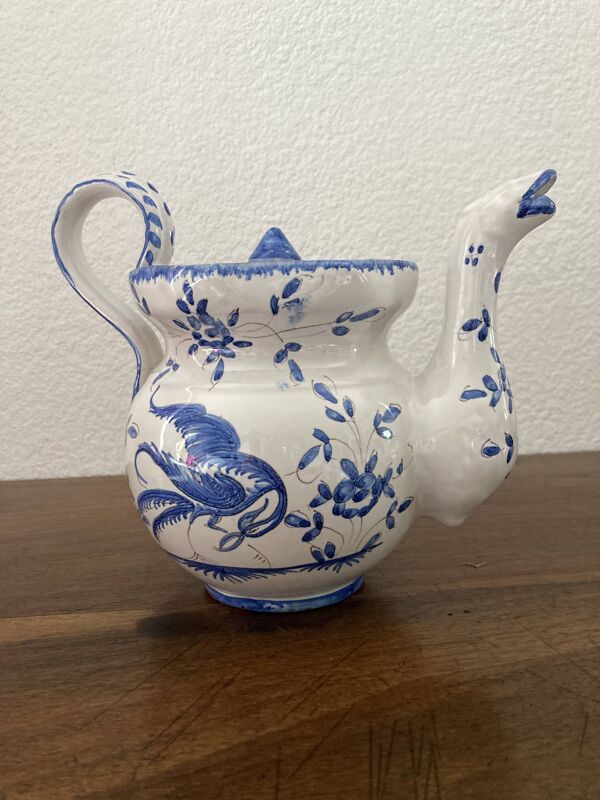 Très belle théière en faience de de Martres-Tolosane décors Moustiers